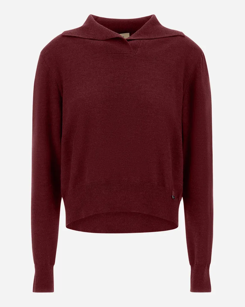 Herno Pullover Aus Wolle Im Glattstrick - Frau Pullover & Strickjacken Bordeaux Bordeaux