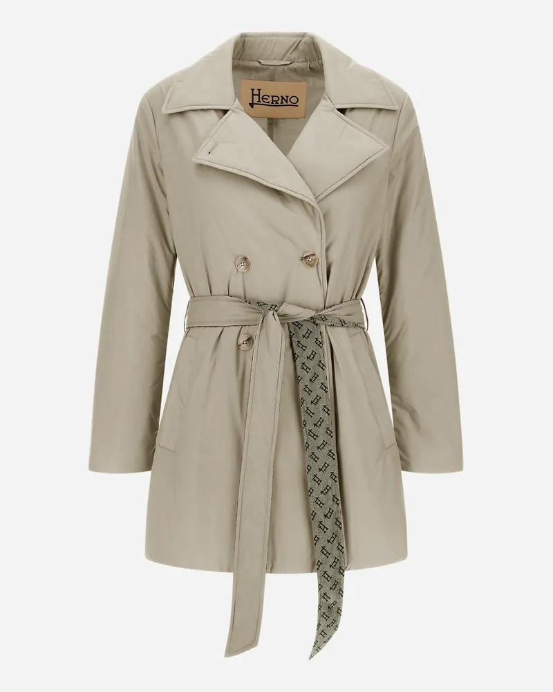 Herno Trenchcoat Aus Ecoage Und Monogram Lurex Chantilly