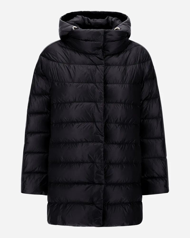 Herno A-shape Aus Nylon Ultralight Und Cashmere Seta Schwarz