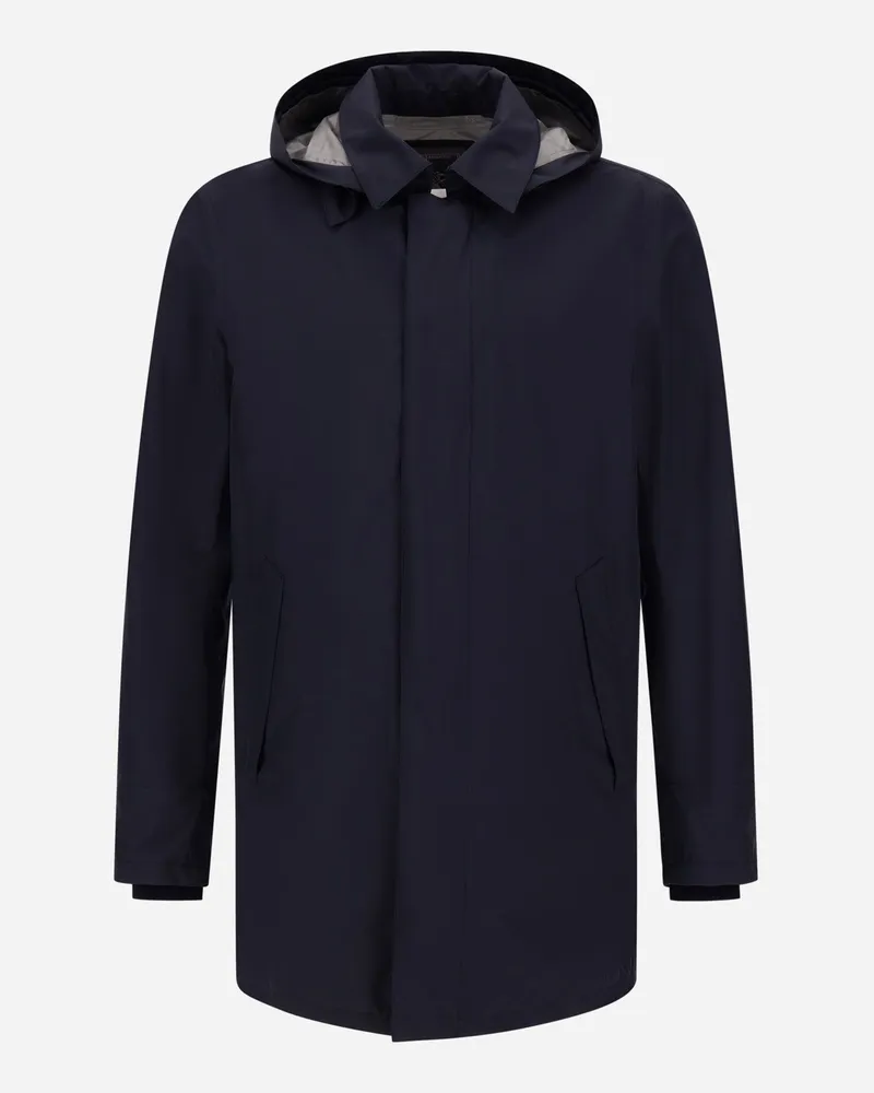 Herno Regenmantel Aus Gore-tex Paclite Blau