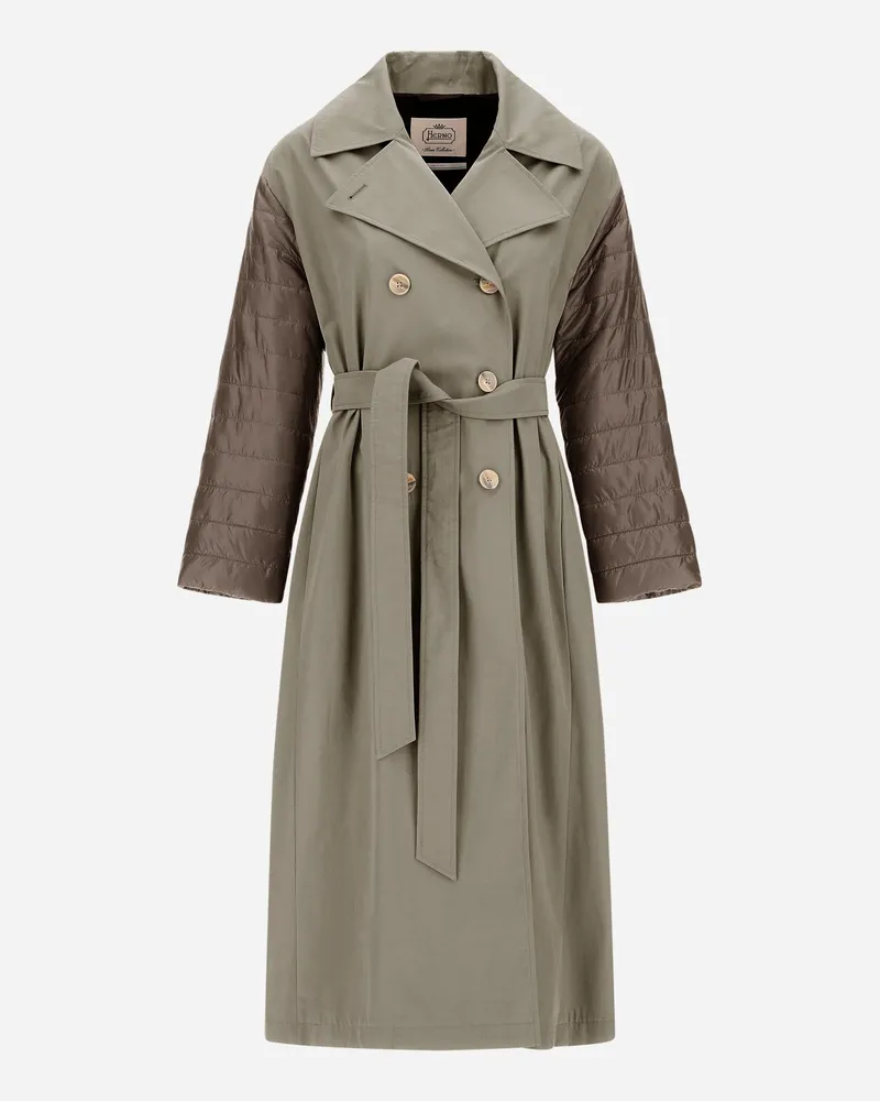 Herno Trenchcoat Aus Dean Und Nylon Ultralight Taubengrau
