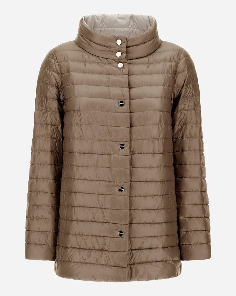 Herno Wendbare A-shape-jacke Aus Nylon Ultralight Chantilly