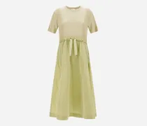 Kleid Aus Glam Knit Effect Und Techno Taft
