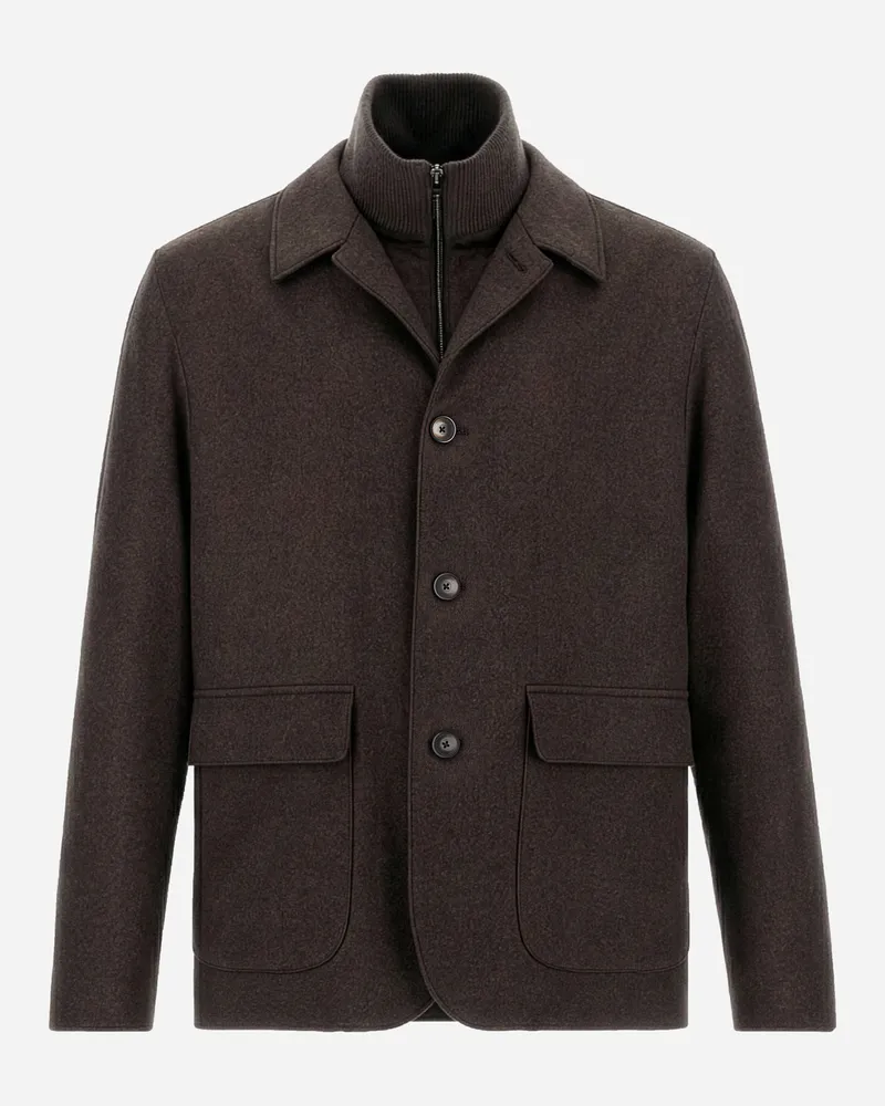 Herno Blazer Resort Aus Kaschmir Und Seide - Mann Blazers Dunkelbraun Dunkelbraun