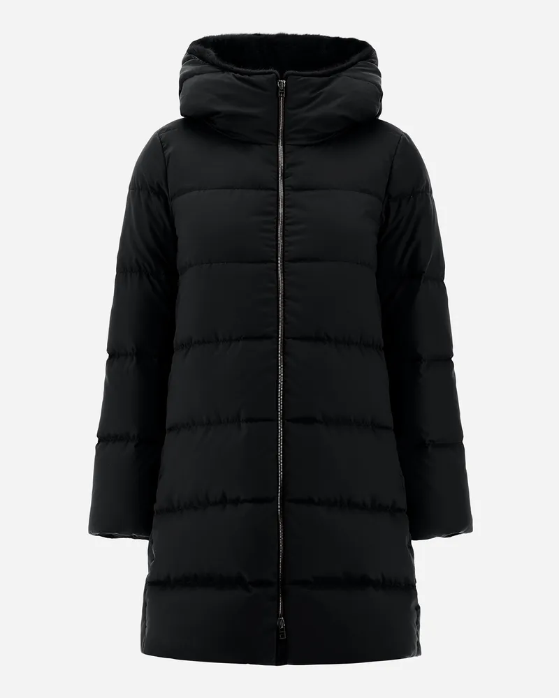 Herno A-form-jacke Aus Arendelle Und New Lady Faux Fur - Frau A-shape Schwarz Schwarz
