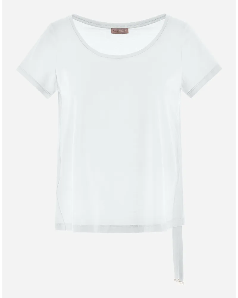 Herno T-shirt Resort Aus Cool Cot Weiß
