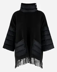 Herno Poncho Resort Aus Soft Poncho Und Nylon Ultralight Schwarz