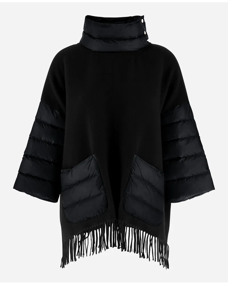 Herno Poncho Resort Aus Soft Und Nylon Ultralight Schwarz