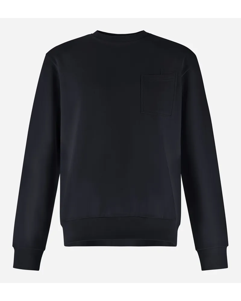 Herno Sweatshirt Resort Aus Cotton Sweater Marineblau