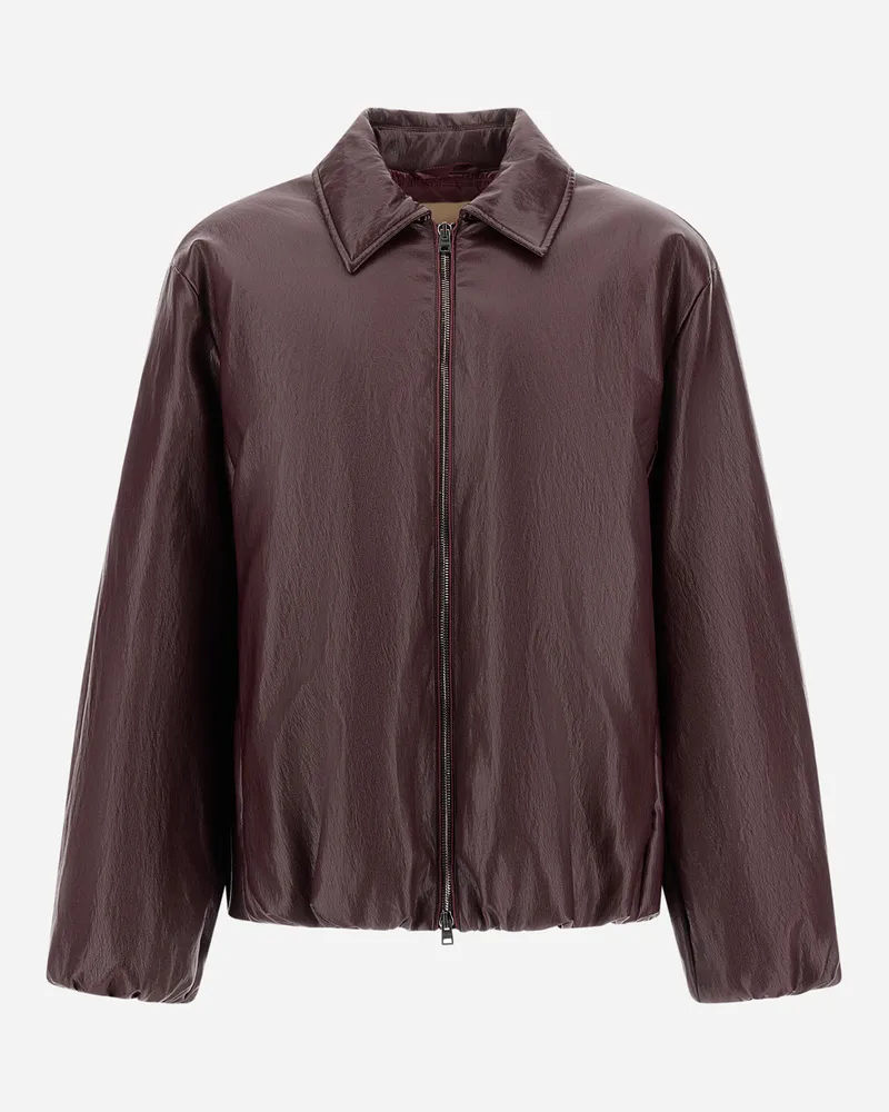Herno Jacke In Lederoptik - Frau Parka & Jacken Bordeaux Bordeaux