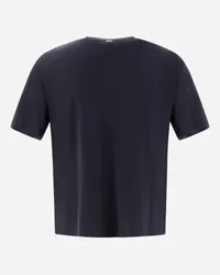 Herno T-shirt Aus Fine Wool Jersey Grau