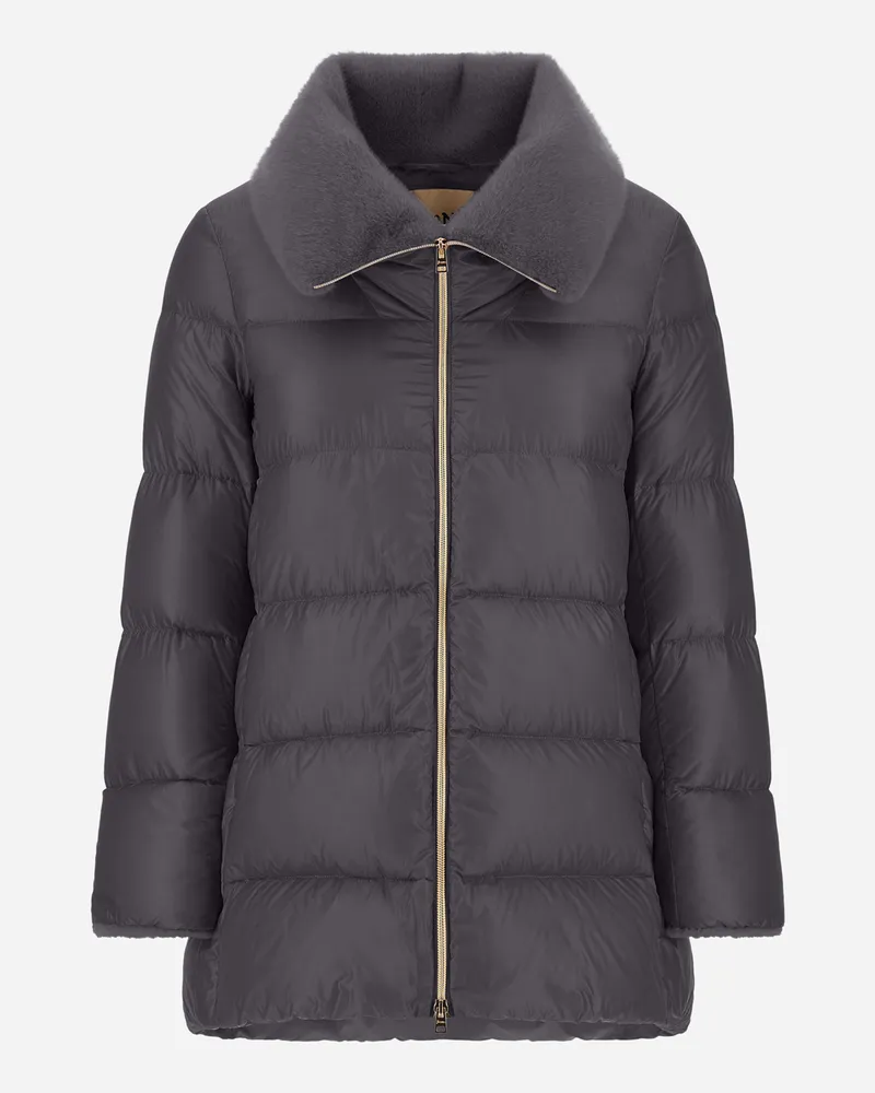 Herno A-form-jacke Aus Nylon Ultralight Und Lady Alternative Fur - Frau A-shape Eisen Eisen