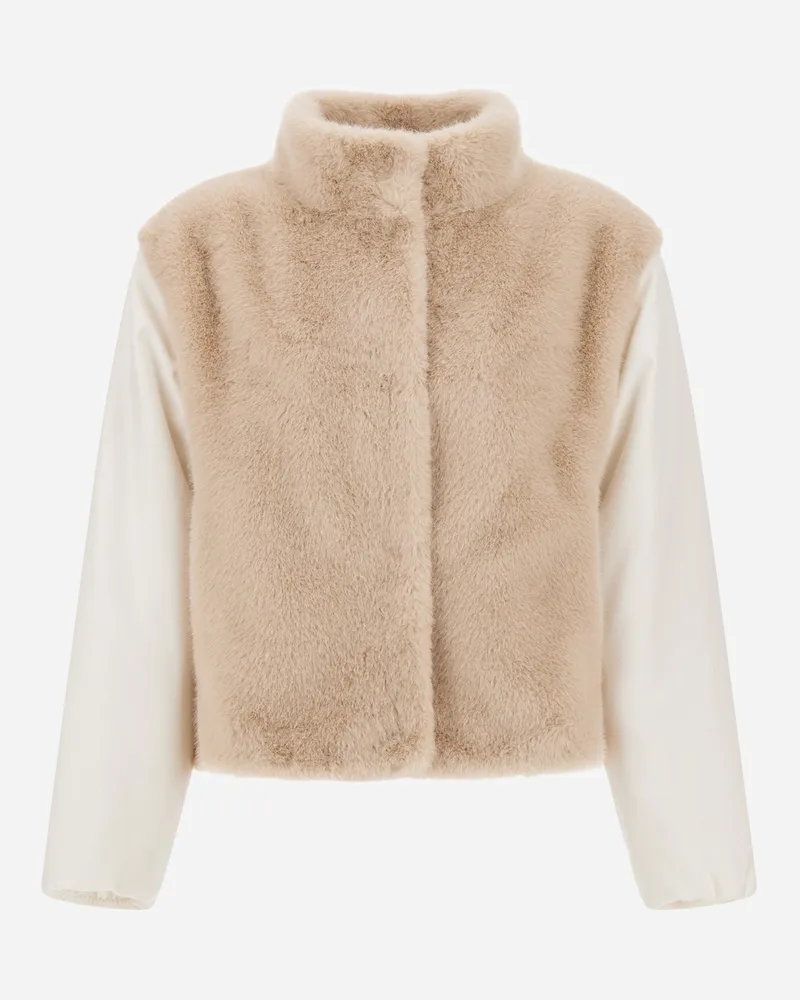 Herno Jacke Resort Aus Kunstpelz In Biberoptik Und Aus Kaschmir Und Seide - Frau Mäntel & Trenchcoats Chantilly Chantilly