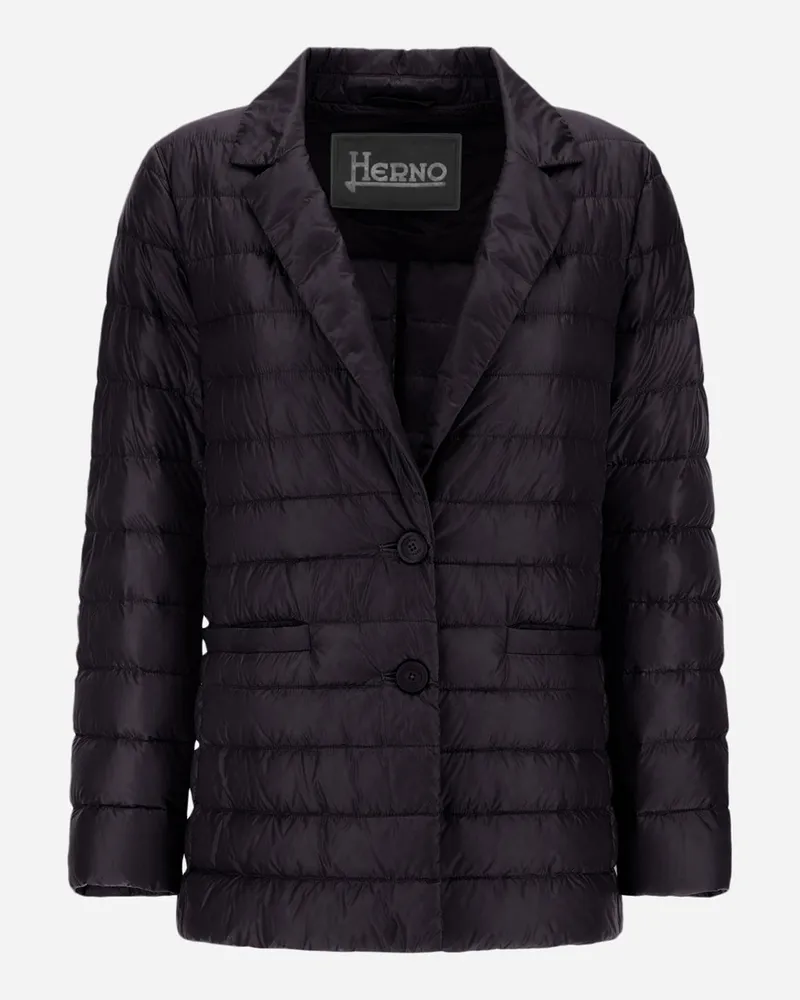 Herno Blazer Aus Nylon Ultralight Schwarz