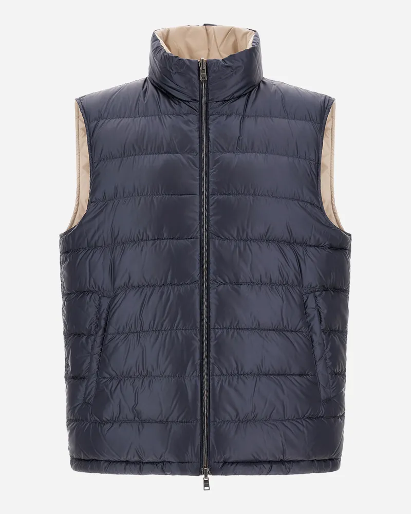 Herno Weste Aus Nylon Ultralight - Mann Weste Blau/chantilly Blau
