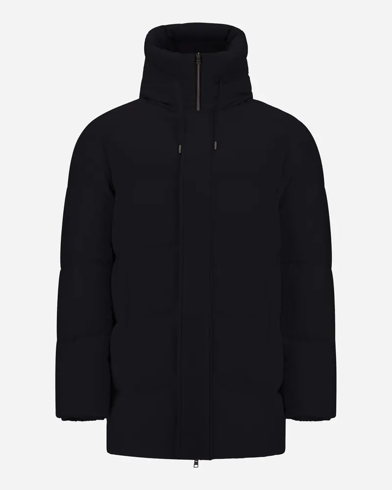 Herno Winterjacke Aus Kaschmir, Seide Und Nylon Mit Changierendem Effekt - Mann Parka & Jacken Schwarz Schwarz