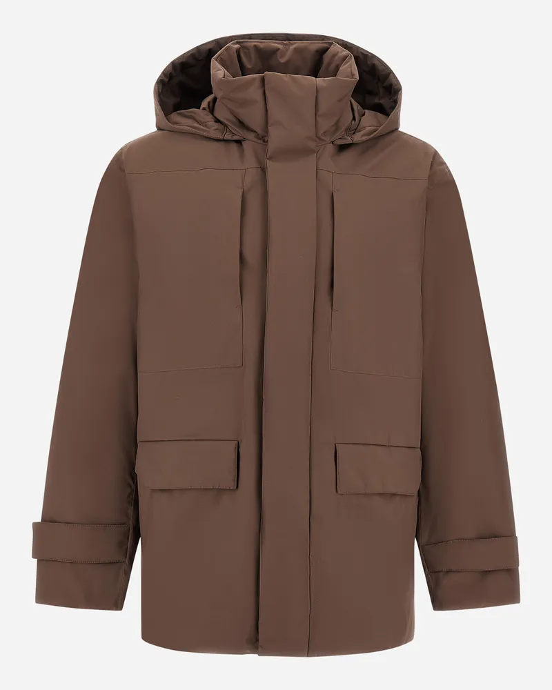 Herno Parka Mit Kapuze Aus 2 Layers Windstopper - Mann Parka & Jacken Braun Braun