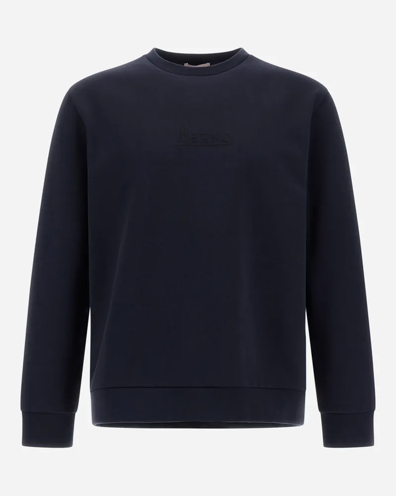 Herno Sweatshirt Resort Aus Baumwolle - Mann Pullover & Strickjacken Marineblau Marineblau