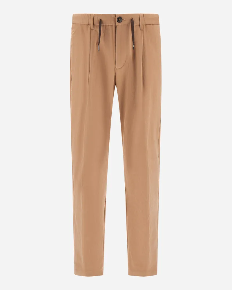 Herno Hose Aus Kaschmir-baumwoll-canvas - Mann Hose Camel Camel