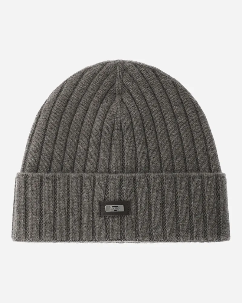 Herno Beanie Aus Kaschmir Im Patentmuster - Mann Hüte Helltaupe Helltaupe