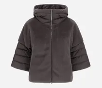 Cape Aus Satin Und Lady Alternative Fur - Frau Mäntel & Trenchcoats Anthrazit