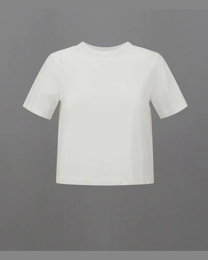 Herno T-shirt Laminar Aus Mercerized Jersey Und Tech-popeline Weiß