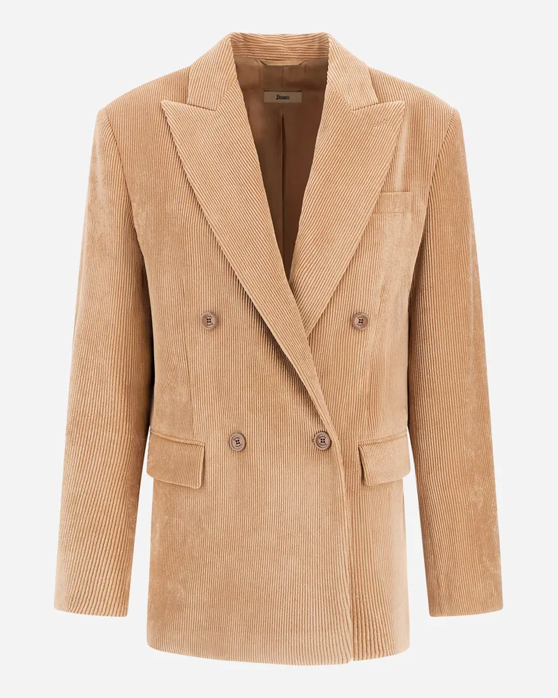 Herno Blazer Aus Cord - Frau Blazers Helles Camel Helles