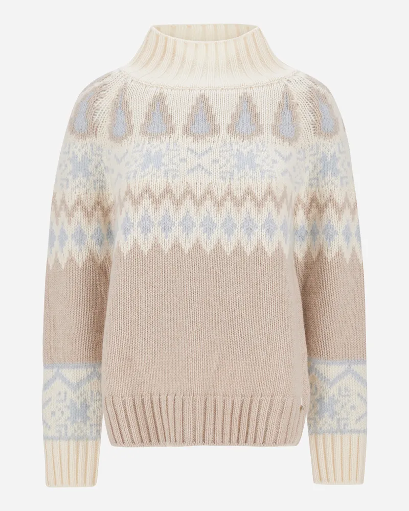 Herno Pullover Aus Mohair Mit Norwegermuster - Frau Pullover & Strickjacken Milchweiß Milchweiß