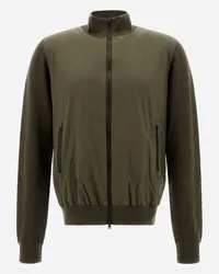 Herno Unlimited Waffle Cotton Und Matt Stretch Jacke Military