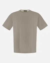 Herno T-shirt Aus Essential Jersey Hellgrau