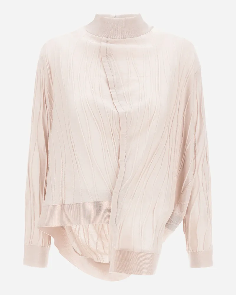 Herno Pullover Globe Aus Pure Wool Beige