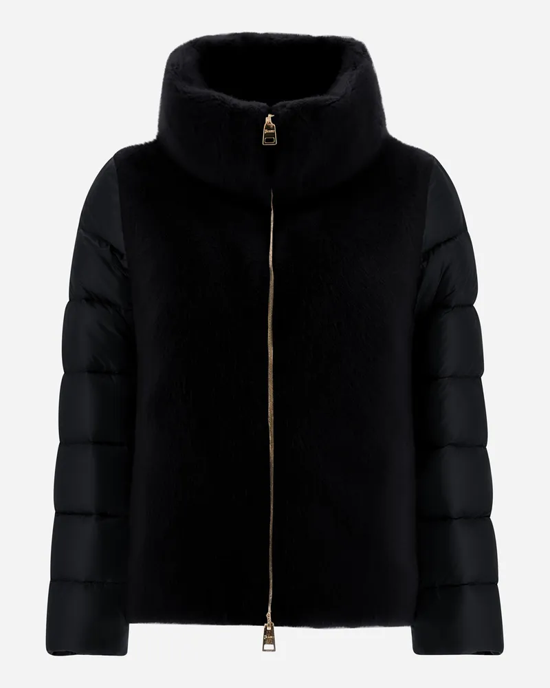 Herno Cape Aus Nylon Ultralight Und Lady Alternative Fur - Frau Mäntel & Trenchcoats Schwarz Schwarz