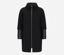 Mantel Aus Ecowool Und Nylon Ultralight - Frau Mäntel & Trenchcoats Schwarz