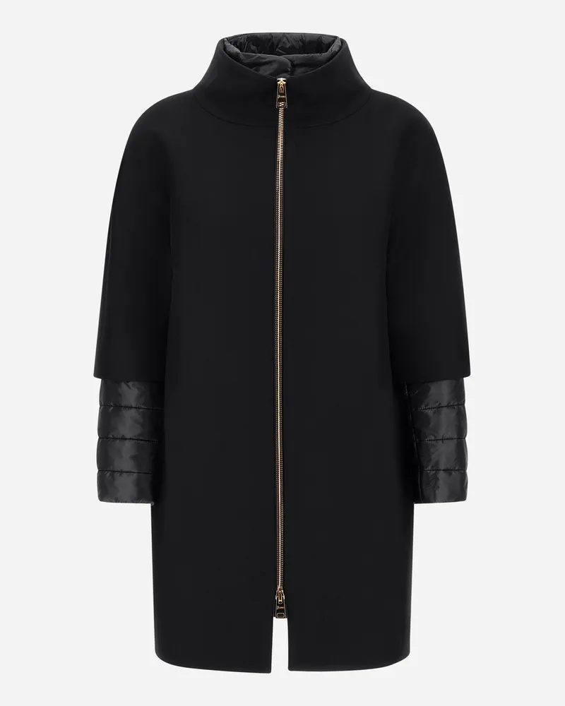 Herno Mantel Aus Ecowool Und Nylon Ultralight - Frau Mäntel & Trenchcoats Schwarz Schwarz