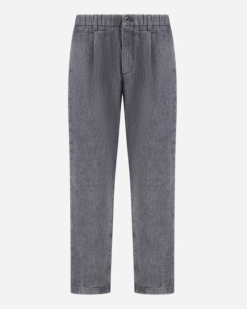 Herno Hose Im Regular Fit Aus Denim - Mann Hose Grau Grau