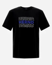 Herno T-shirt Aus Compact Jersey Schwarz