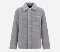Shacket Aus Melange Teddy - Mann Mäntel & Trenchcoats Grau