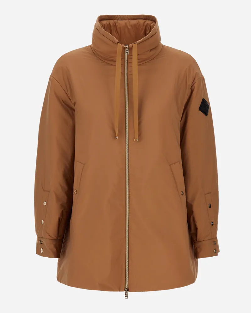 Herno A-form-jacke Aus Ecoage Camel