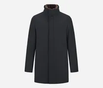 Mantel Aus Ecowool Und Light Faux Fur - Mann Mäntel & Trenchcoats Marineblau