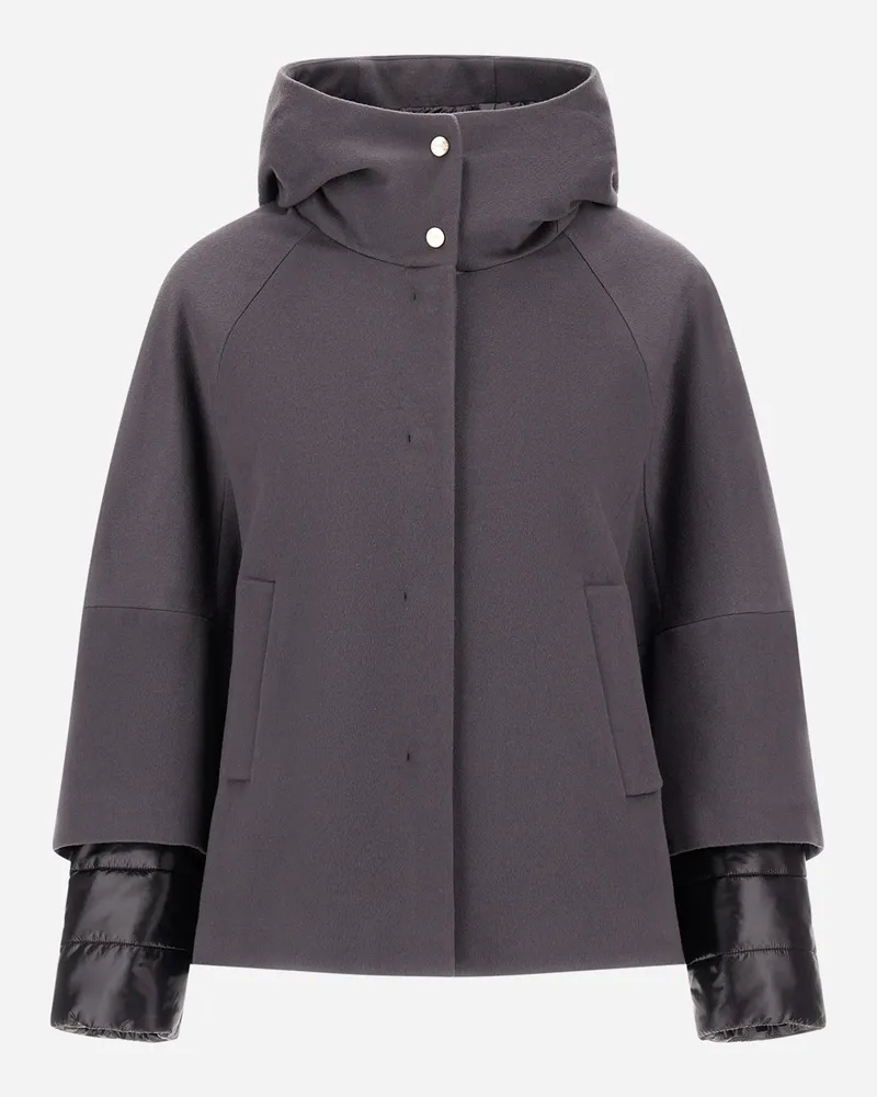 Herno Cape Aus Pure Cashmere Und Nylon Ultralight - Frau Capes Eisen Eisen
