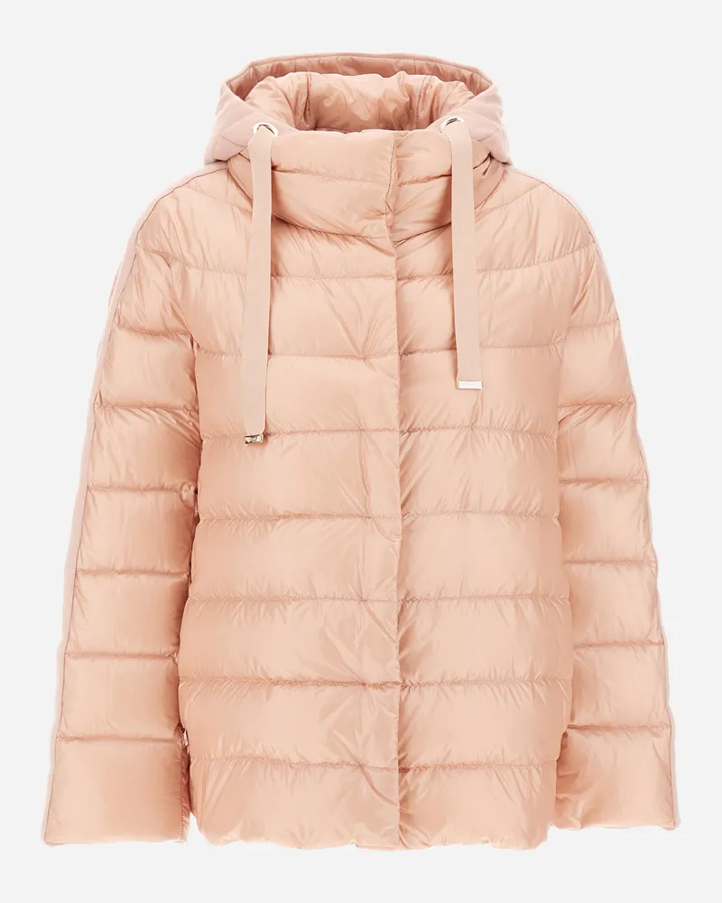 Herno Cape Aus Nylon Ultralight Und Cashmere Seta Hellrosa
