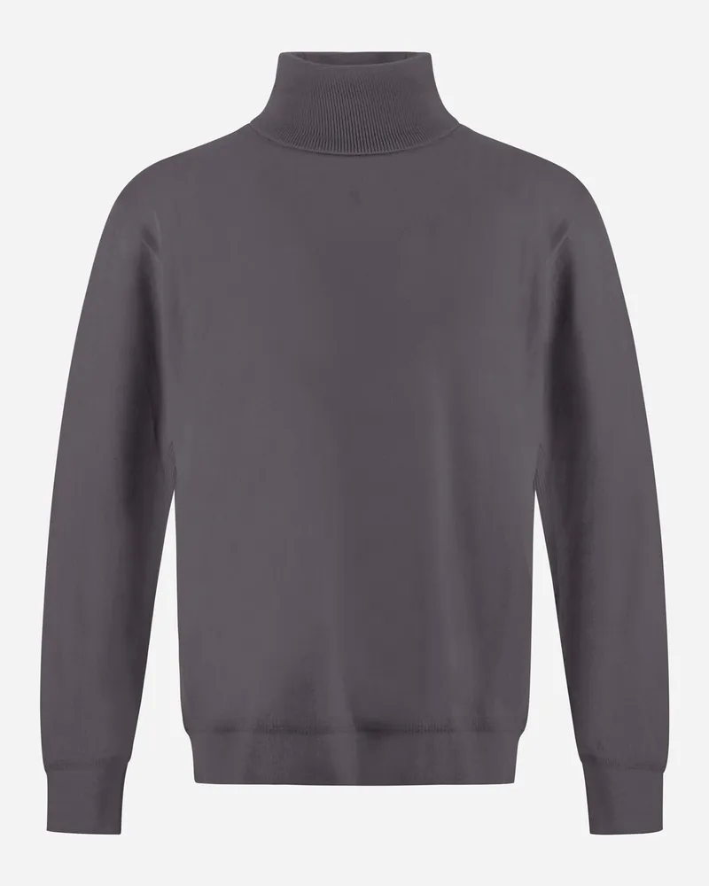 Herno Pullover Aus Endless Wool Grau