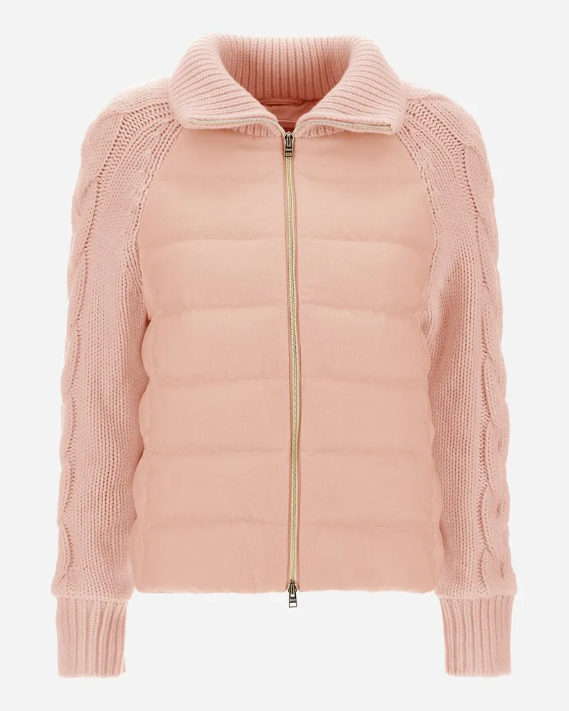 Herno Jacke Aus Cashmere Seta Und Knit Hellrosa