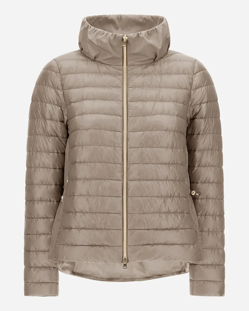 Herno Jacke Aus Nylon Ultralight Und New Techno Taft Taubengrau
