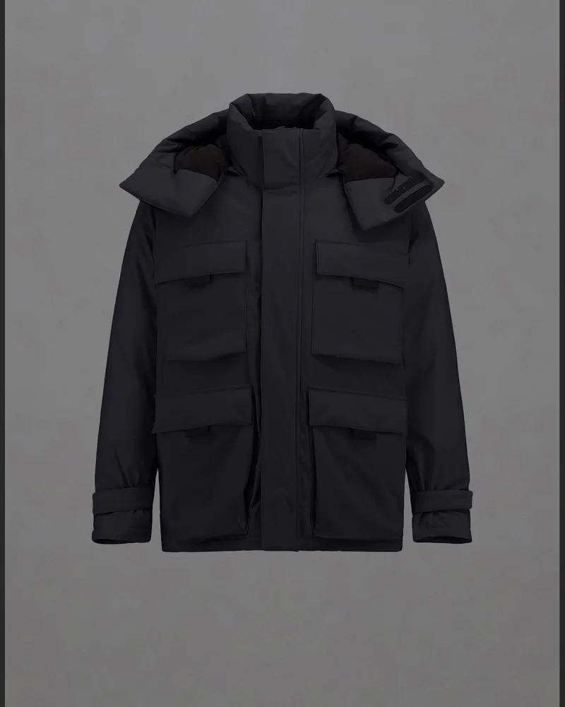Herno Kurzer Parka Laminar Aus Stretch Down -   Schwarz Schwarz