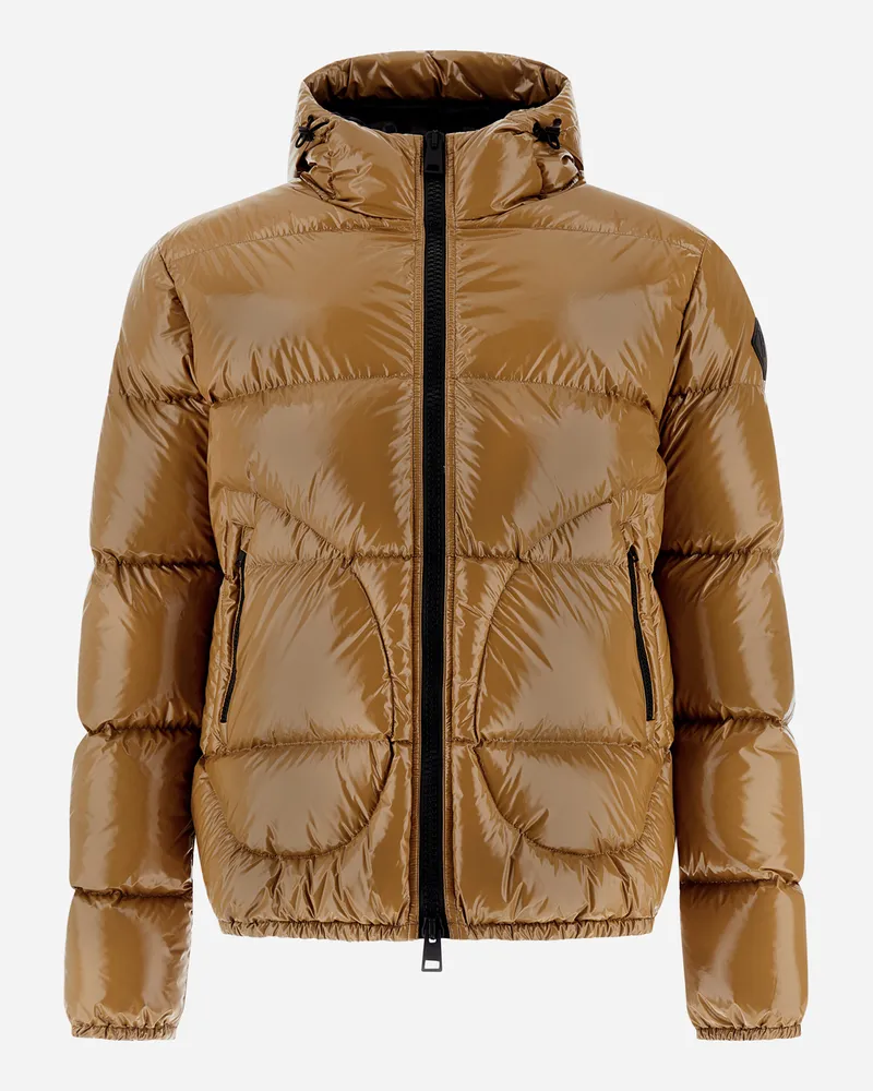 Herno Bomberjacke Aus Gloss Camel