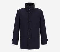 Kurzmantel Aus Hochwertiger Wolle - Mann Mäntel & Trenchcoats Marineblau
