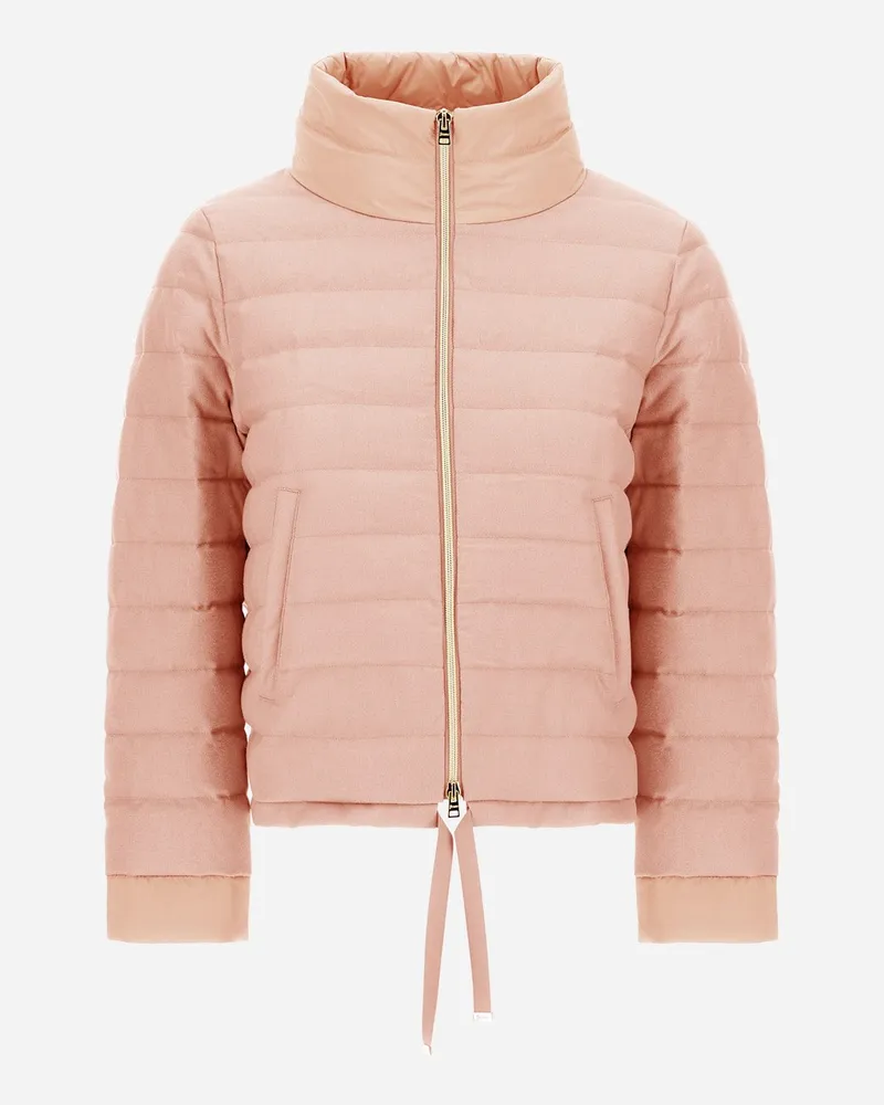 Herno Jacke Aus Kaschmir, Seide Und Ecoage Hellrosa