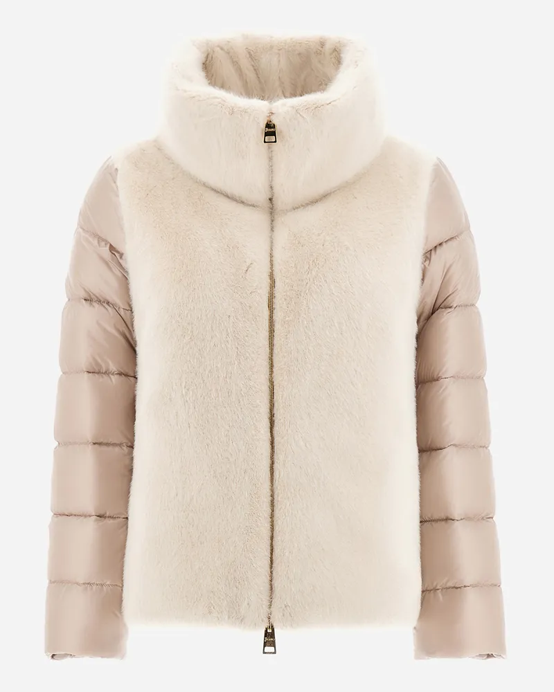 Herno Cape Aus Nylon Ultralight Und Lady Alternative Fur - Frau Mäntel & Trenchcoats Chantilly Chantilly