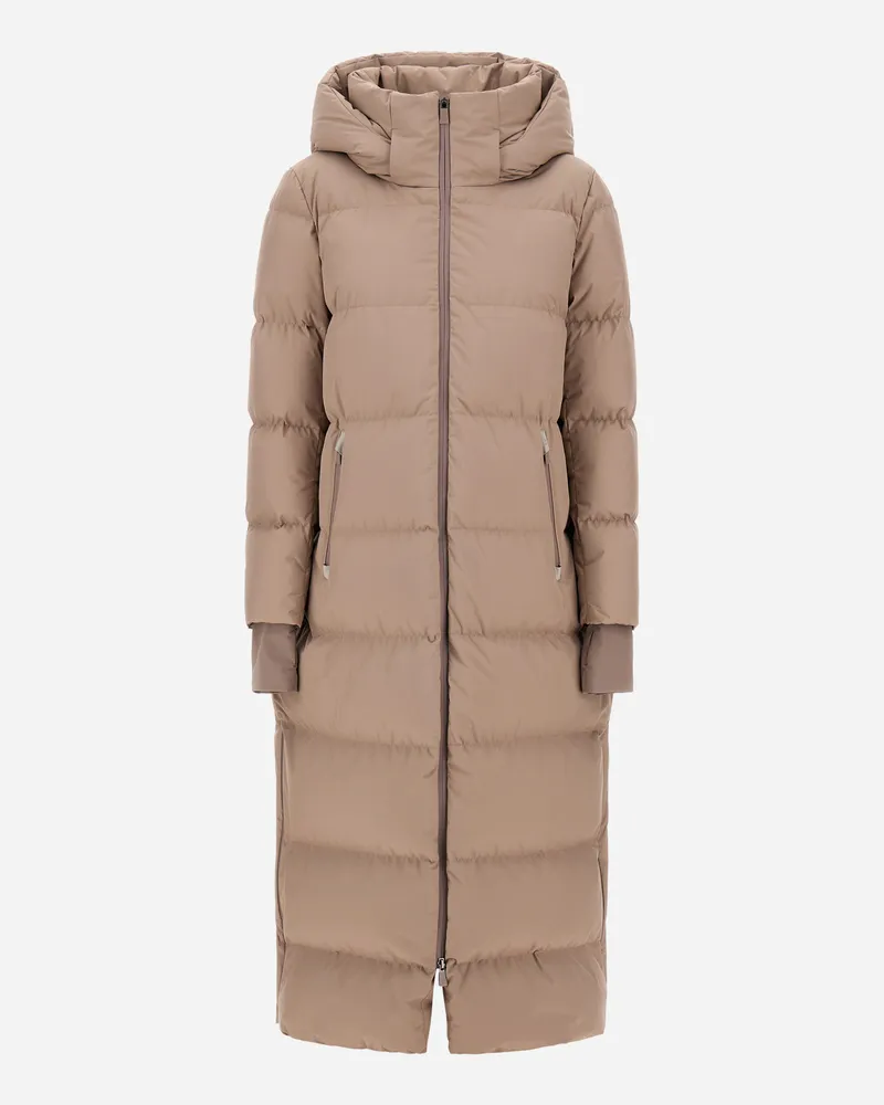 Herno Lange Jacke Aus 2 Layer Windstopper - Frau Capes Helltaupe Helltaupe